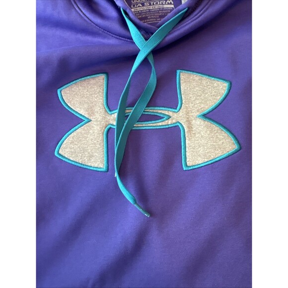 UNDER ARMOUR UA STORM SWEATSHIRT HOODIE Purple Gray Teal Women’s Size Medium - Picture 5 of 8